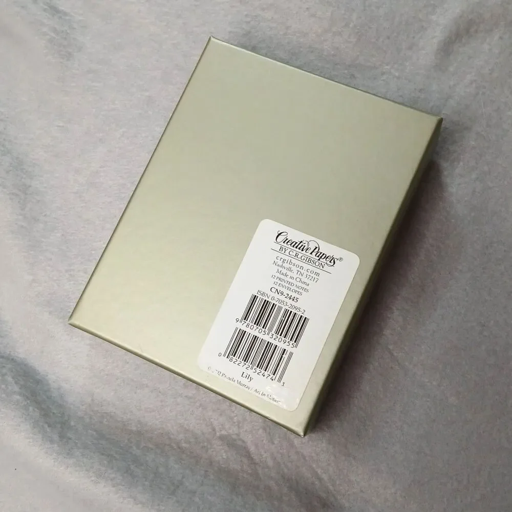 Creative Papers Vtg 2002 Note Cards by C.R. Gibson Boxed 2 Box Set 22 Pear Lily